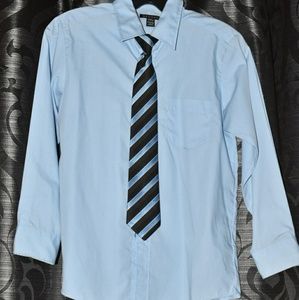 George Button Dress Shirt with Tie